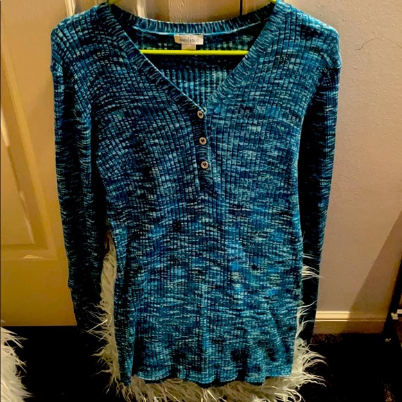 Sundance Sweaters - Fun blue/ green waffled Sundance sweater
